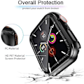 Pikkukuva 5 / 5: Glass+ cover Apple Watch case 44mm 40mm Iwatch 42mm 38mm näytönsuoja + puskuri Lisävarusteet Applewatch Series 5 4 3 Se 6 Matte Transparent 38mm series 321