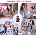 Pikkukuva 2 / 4: Auscultadores Bluetooth True Wireless Auscultadores LED Light Up Kids Bluetooth em orelha com/Microfone rosa