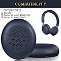 Miniatyrbillede 2 af 5: Udskiftning af ørepuder til Jabra Evolve2 65 (65ms 65uc Usb)/evolve2 40 (40uc 40ms Usb)/elite 45h trådløst on-ear headset Navy Blue
