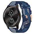 Miniatyrbilde 1 av 4: For Garmin Garminmove Style 20 mm nylonvevd klokkerem Blue