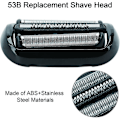 Miniatyrbillede 4 af 4: Elektrisk udskiftningshoved til barbermaskine til Braun Series5/6, passer til Braun S5 5020cs 5018s 5035s 6075cc 53B73S
