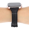 Miniatyrbillede 5 af 5: Til Fitbit Versa Crazy Horse Texture ægte læderurrem Black