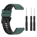 Miniatyrbild 1 av 5: För Garmin Fenix ​​7 26mm tvåfärgad watch Olive Green Black