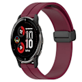 Miniatyrbild 1 av 5: För Garmin Venu 2 Plus 20 mm Solid Color Magnetic Clasp Watch Wine Red