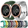Miniatyrbillede 3 af 5: Til Garmin Forerunner 645 Music 20 mm fodboldmønster ensfarvet silikoneurrem White