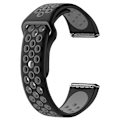 Miniatyrbilde 2 av 5: For Fitbit Versa tofarget silikonklokkerem Black - Grey
