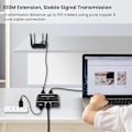 Pikkukuva 3 / 5: Ethernet-jakaja 1-2, 1000Mbps RJ45 -verkkokytkin 1,5 jalan Cat8-kaapelilla ja USB-virtalähteellä, tukee kahta laitetta Cat5/6/7/8