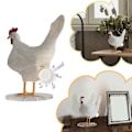 Miniatyrbillede 3 af 5: Kylling Led-lys Æg Natlys Taxidermi Kyllingeæg Skrivebordslampe Style A