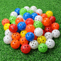 Miniatyrbilde 1 av 5: Øvingsgolfballer Sett - Fargerike Perforerte Plastgolfballer for Svingtrening