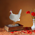 Miniatyrbillede 5 af 5: Kylling Led-lys Æg Natlys Taxidermi Kyllingeæg Skrivebordslampe Style B