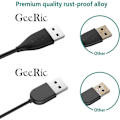 Pikkukuva 4 / 5: Latauskaapeli Xiaomi Mi Band 4:lle [2 kpl], Vaihdettava edistyksellinen USB-latauskaapeli