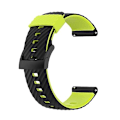 Miniatyrbilde 1 av 5: For Suunto 7 24 mm tofarget silikonklokkerem Black Lime Green