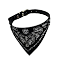Pikkukuva 1 / 5: Säädettävä lemmikkieläinten bandana kaulahuivi koiran sylkipyyhe puuvillainen koiran tarvikkeet painatus kolmioside Black