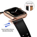 Miniatyrbillede 2 af 5: Business læderrem til Apple Watch Ultra 49 mm 8 7 45 mm 41 mm Højkvalitets armbånd til Iwatch 6 5 4 3 Se 38 mm 40 mm 42 mm 44 mm Dark brown For 38mm 40mm 41mm
