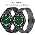 Pikkukuva 2 / 5: Rannekesetti Galaxy Watch 6 Classic 43mm 47mm 7 6 5 40mm 44mm/5 Pro 45mm/4/4 Classic 42mm 46mm -kelloille, 20mm 2 kpl kiinteää ruostumattomasta teräksestä valmistettua ranneketta + 20mm