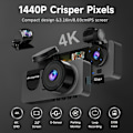 Pikkukuva 2 / 5: Autokamera 4K 1080P Full HD Auton Ajotallennin 3-Kanavainen Autokamera Infrapuna Yönäöllä