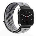 Miniatyrbild 1 av 3: För Fitbit Versa 1 / 2 Universal Nylon Armband Watch Band Black Stripe