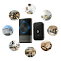 Miniatyrbillede 3 af 5: Udendørs vandtæt trådløs dørklokke Smart Home dørklokke Chime Kit UK Plug