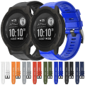 Miniatyrbilde 3 av 5: For Garmin Instinct 2 metallspenne ensfarget silikonklokkerem Red