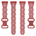 Miniatyrbild 4 av 5: För Fitbit Versa 4 / 3 / Sense 1 / 2 spets ihåligt watch Red