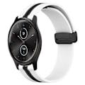 Miniatyrbild 1 av 5: För Garmin Garminmove Style 20 mm vikbart magnetlås silikon watch White-Black