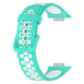 Miniatyrbilde 3 av 5: For Huawei Watch Fit 2/Watch Fit 2 Active Dual Watch Silikon Erstatningsarmbånd Cyan White Style G
