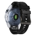 Miniatyrbillede 4 af 5: Til Garmin Fenix ​​7 Quick Release silikone læderurrem Black