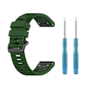 Pikkukuva 1 / 4: Silikoninen pikalukitusranneke Garmin Fenix 7 / Epix -kellolle Army Green
