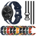 Miniatyrbilde 3 av 5: For Garmin Vivomove Sport 20 mm sommerfuglspenne Tofarget silikonklokkerem Orange-Black