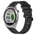 Miniatyrbillede 1 af 5: Til Garmin Approach S40 20 mm konkav stribet Slicone urrem Black