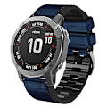 Miniatyrbild 1 av 5: För Garmin Fenix ​​7x/6x Pro/tactix 7 26mm Crocodile Texture Watch Blue