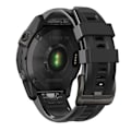 Miniatyrbillede 5 af 5: Til Garmin Fenix ​​7 / 6 Pro / 5 Plus 22 mm sort spænde silikone urbånd Black