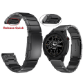 Miniatyrbild 5 av 5: För Garmin Fenix 7 22mm Sköldpaddsskal Rostfritt Stål Klockarmband YRF Sliver