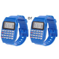Miniatyrbillede 1 af 5: Fad Børn Silikone Date Multi-purpose Børne Elektronisk Lommeregner Armbåndsur Blue