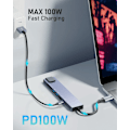 Pikkukuva 5 / 5: USB C -keskitin Ethernet, 4K USB C - HDMI -keskitin, 8-in-1-monitoiminen USB C -sovitin, tyyppi C -telakka, yhteensopiva MacBook Pro Air Ipadin kanssa