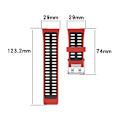 Miniatyrbild 5 av 5: För Polar V800 Gps Smart Watch Tvåfärgad stålspänne Watch Band Red-Black