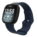 Miniatyrbild 1 av 5: För Fitbit Versa 3 / Sense Silicone Watch Band Navy Blue