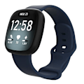 Miniatyrbillede 1 af 5: Til Fitbit Versa 3 / Sense silikone urrem Navy Blue