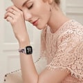 Pikkukuva 5 / 5: Fitbit Versa 4 / Sense 2 Universal Rhombus Resin watch Tortoise Stone Flower