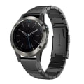 Miniatyrbillede 1 af 5: Til Garmin Quatix 5 Sapphire 22mm Tortoise Shell rustfrit stål urbånd Black