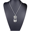 Miniatyrbilde 3 av 4: Bohemian Tassel Feather Wing Lang Halskjede #2