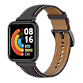 Miniatyrbillede 1 af 5: For Xiaomi Redmi Watch 2 Lite udskiftning ægte læderrem justerbar ur Dark purple Style A