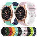 Miniatyrbillede 3 af 5: Til Garminmove Luxe 20 mm ternet tofarvet silikoneurrem Black-Red