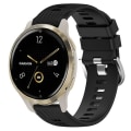 Miniatyrbilde 1 av 5: For Garmin Venu 2s 18 mm ensfarget silikonklokkerem Black