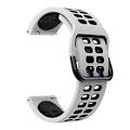 Miniatyrbilde 1 av 4: For Garmin Venu Sq 20 mm Silikonklokkebånd i blandede farger White Black