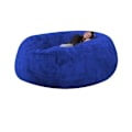 Miniatyrbillede 1 af 2: Lazy Sofa Bean Bag Kunstig Pels Bean Bag Bean Sofa royal blue 150cm*75cm