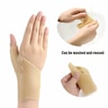 Miniatyrbillede 4 af 5: Tommel-Håndledsstøtte (2 stk), Elastisk Gel Arthritis Fingerløs