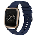 Miniatyrbild 1 av 5: För Garmin Venu Sq 20 mm Wavy Dot Pattern Solid Color Silikon Watch Band Navy Blue