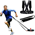 Miniatyrbild 1 av 6: Viktbelastande axelrem, Fitnessaxelrem Elastisk Lp | Justerbar vadderad axelrem, släde sele däckdragning sele för svart