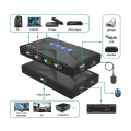 Pikkukuva 3 / 3: 4-porttinen Hdmi-Kvm-kytkin ohjauksella, Mt-hk04 USB -Kvm-kytkin 4 kpl 4k 2k @ 30hz 2-in-1 Kvm-kaapelit (musta)